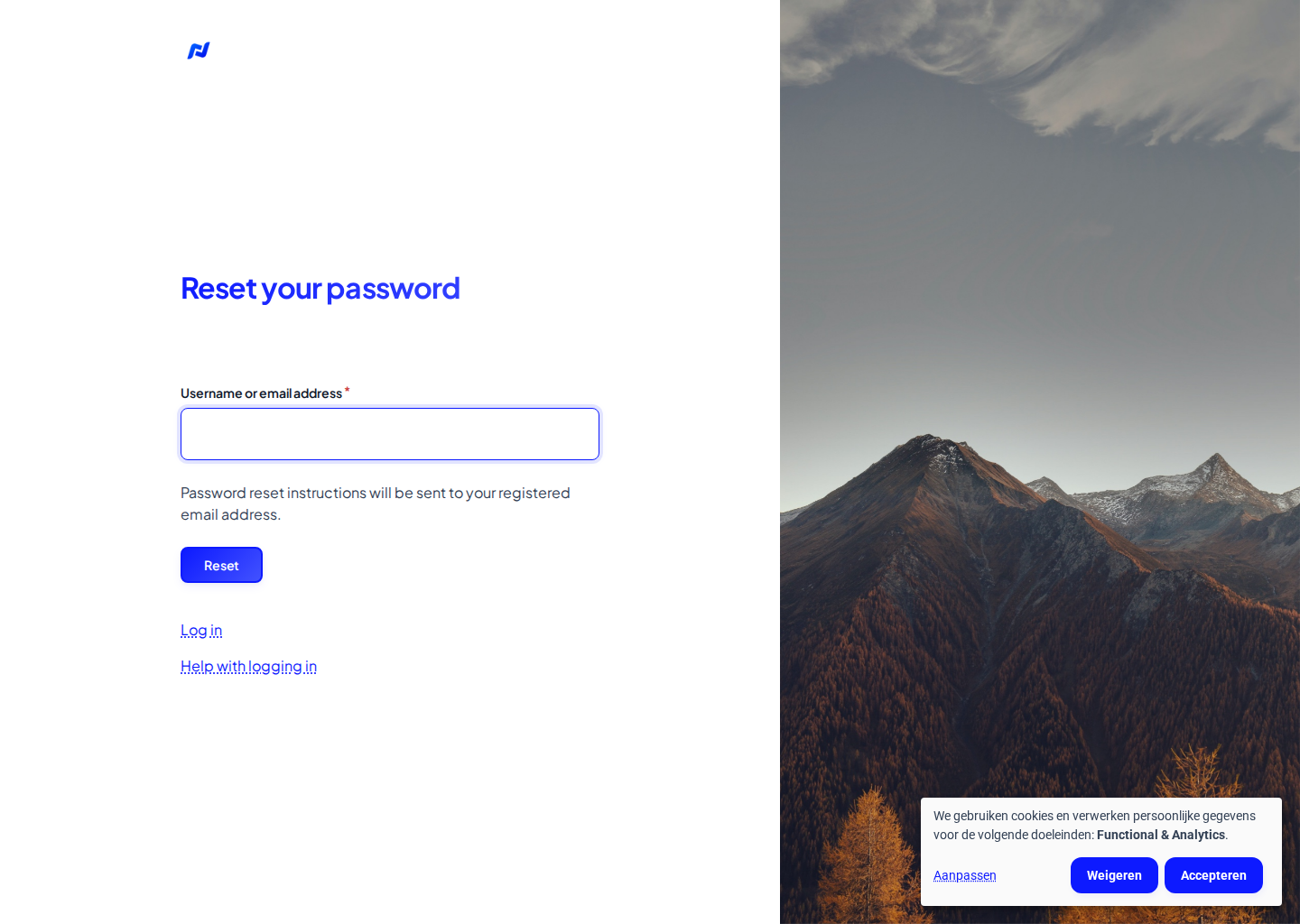 Reset your password
